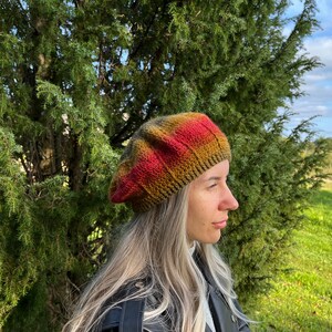 Rainbow Popcorn Beret - Etsy