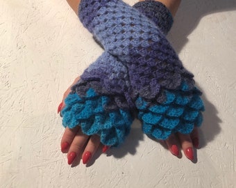 womens gloves /fingerless gloves/  dragon gloves / Arm Warmers/christmas gift s/m size