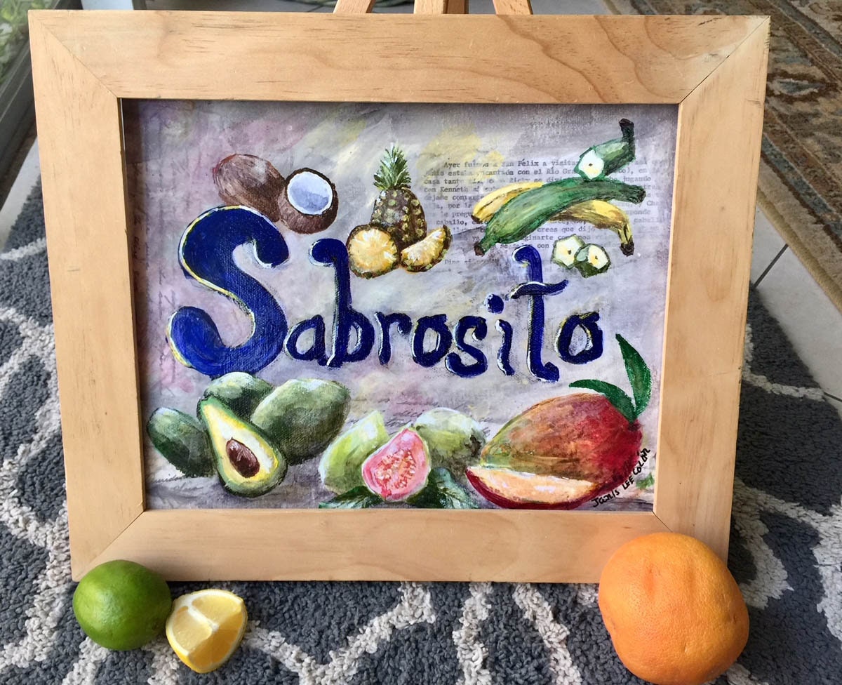 Sabrosito Spanish Word Art Print From My Original Painting Etsy