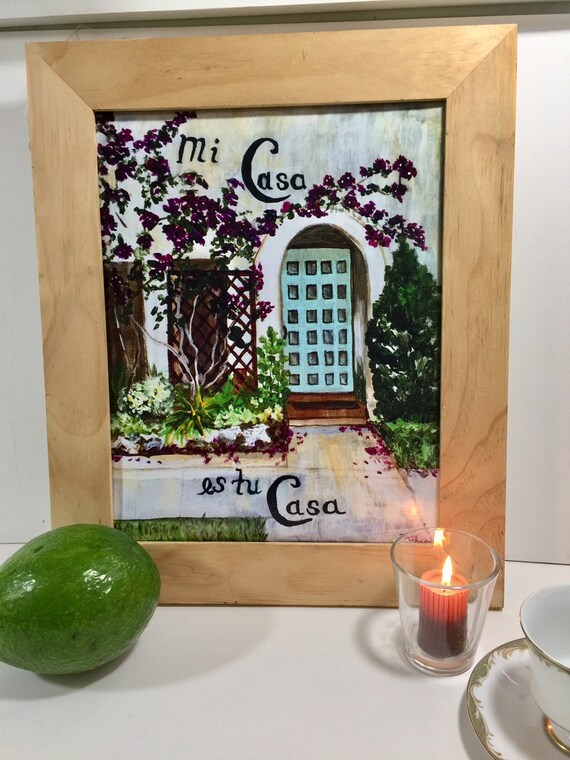 Mi Casa Es Tu Casa Welcome Print Entrance Door Etsy