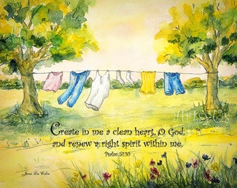 Clothes Line- Ps 51 -Printable Download