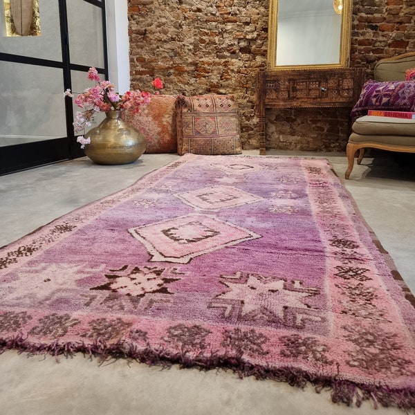 Purple Rain Vintage berber boujaad rug 135x285cm