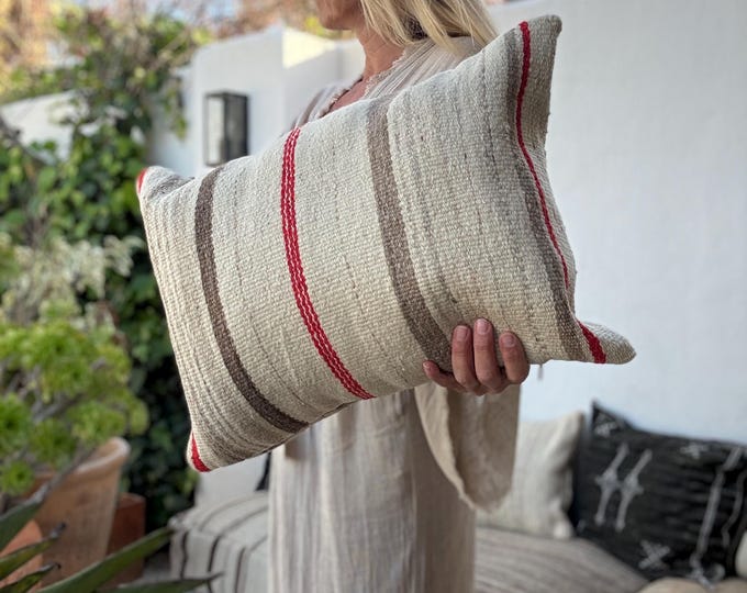 Featured listing image: Vintage Moroccan berber kilim pillow
