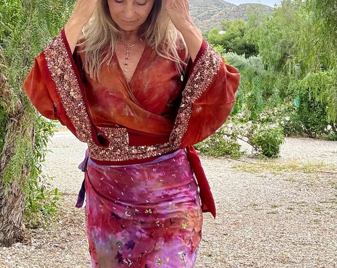 Featured listing image: Luxury Indian Sari wrap skirt