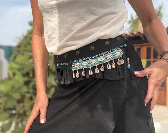 Featured listing image: Black Leather Skirt Women – Minimal Statement Skirt, Handmade Boho Clothing, Elegant Edgy Mini Skirt