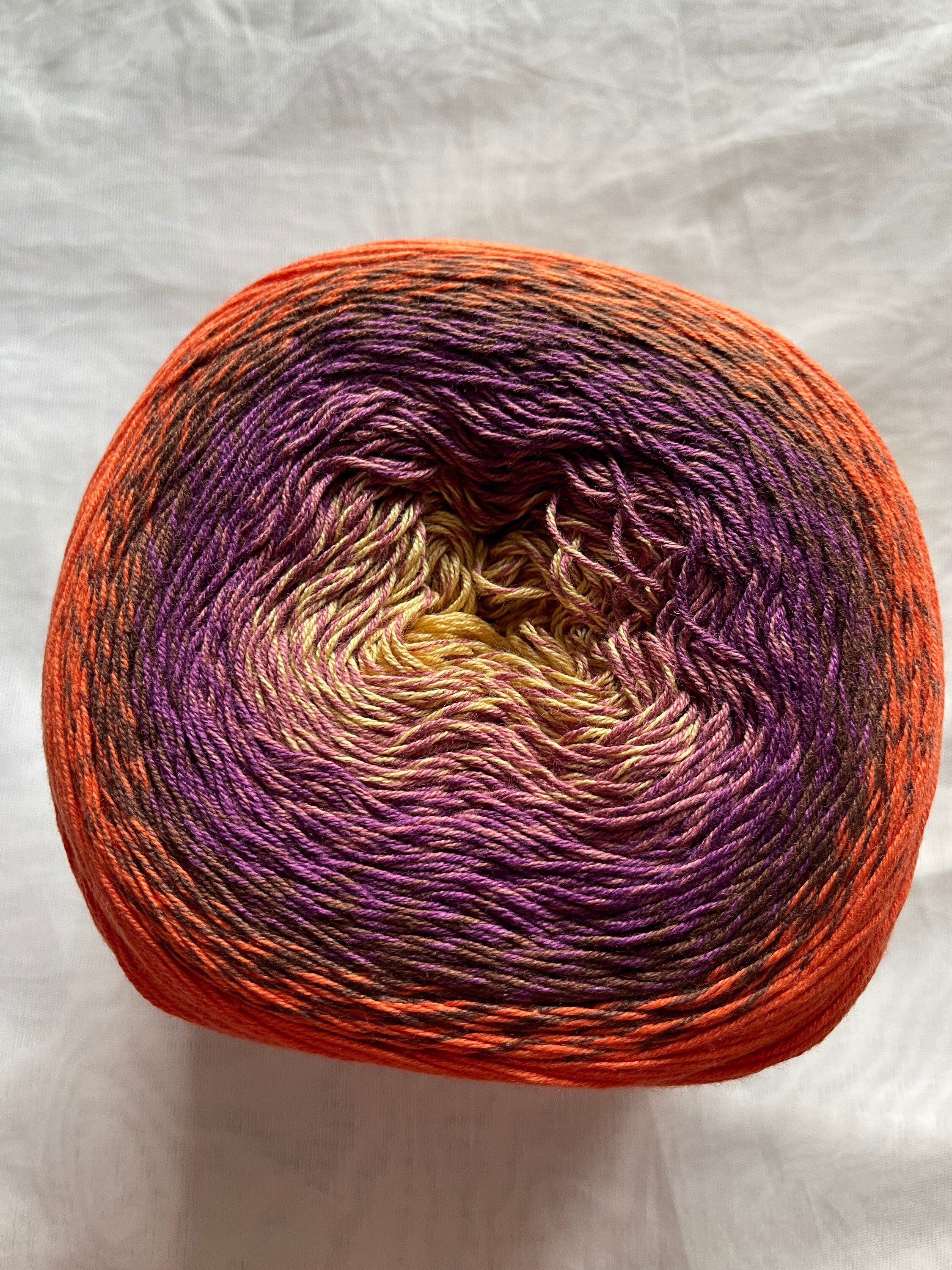 Yarn art flowers cotton acrylic yarn wool rust purple multi Etsy