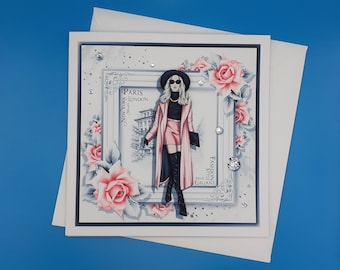 Birthday Card , Large, Decoupage, 18th, 21st, 16th
