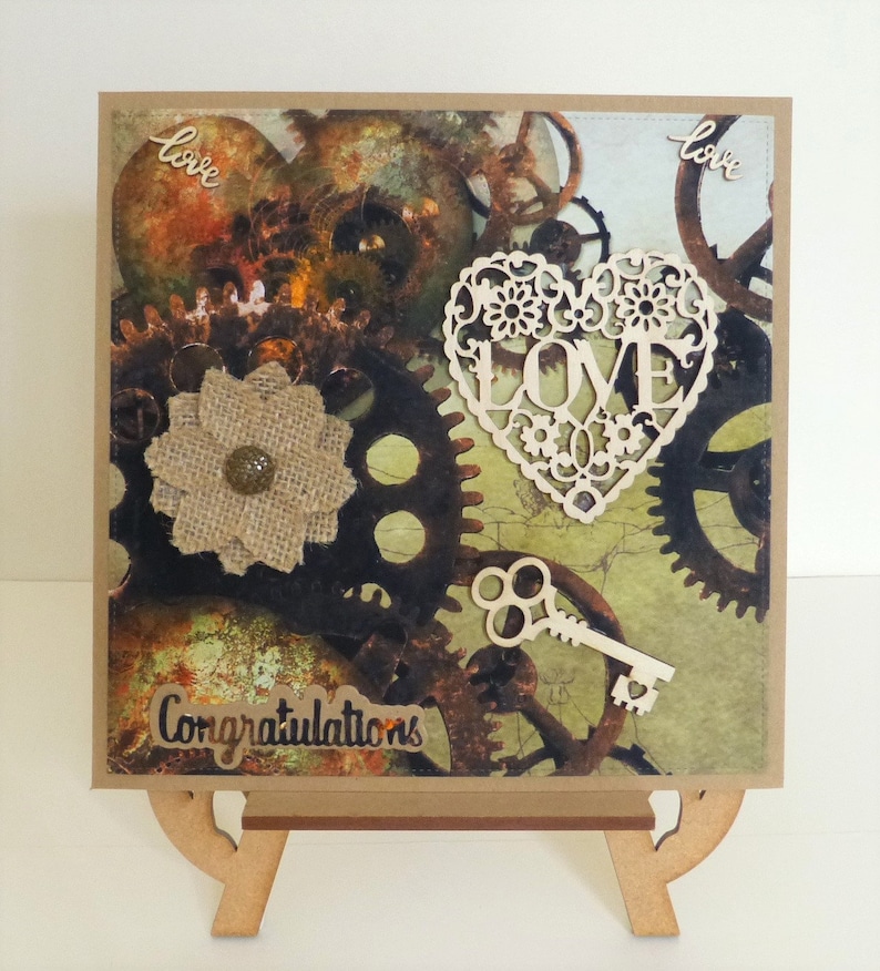 Steampunk Wedding Card