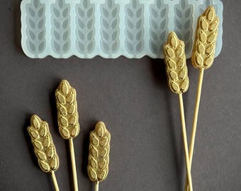 Wheat Ear Lollipop Mold March 8 Silicone Mold Flower Candy Chocolate Mold (5 сm)