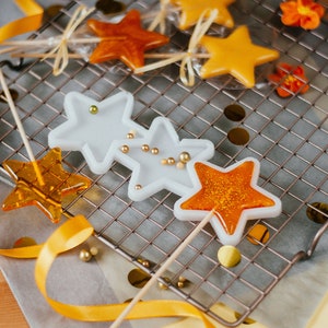 Silicone mold &quot;Star&quot; lollipop mold school chocolate mold