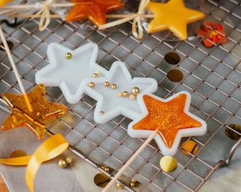 Molde de silicona "Estrella" molde para piruletas molde de chocolate escolar