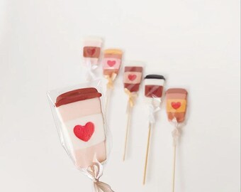 Siliconen mal &quot;Kopje koffie 01&quot; lolly schimmel school chocolade vorm