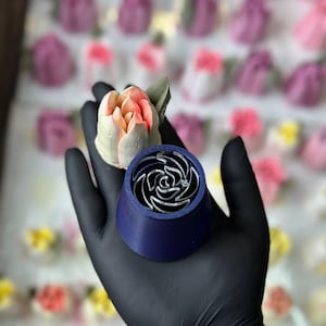 Marshmallow Flower Piping Tip, Russian Icing Nozzle, Cake Decorating, PLA Plastic (4cm)