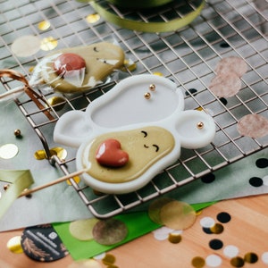 Siliconen schimmel &quot;Avocado&quot; lolly schimmel chocolade vorm