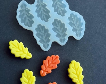 Mini-Eichenblatt-Silikonform - Schokolade, Bonbon, Lollipop 3 cm