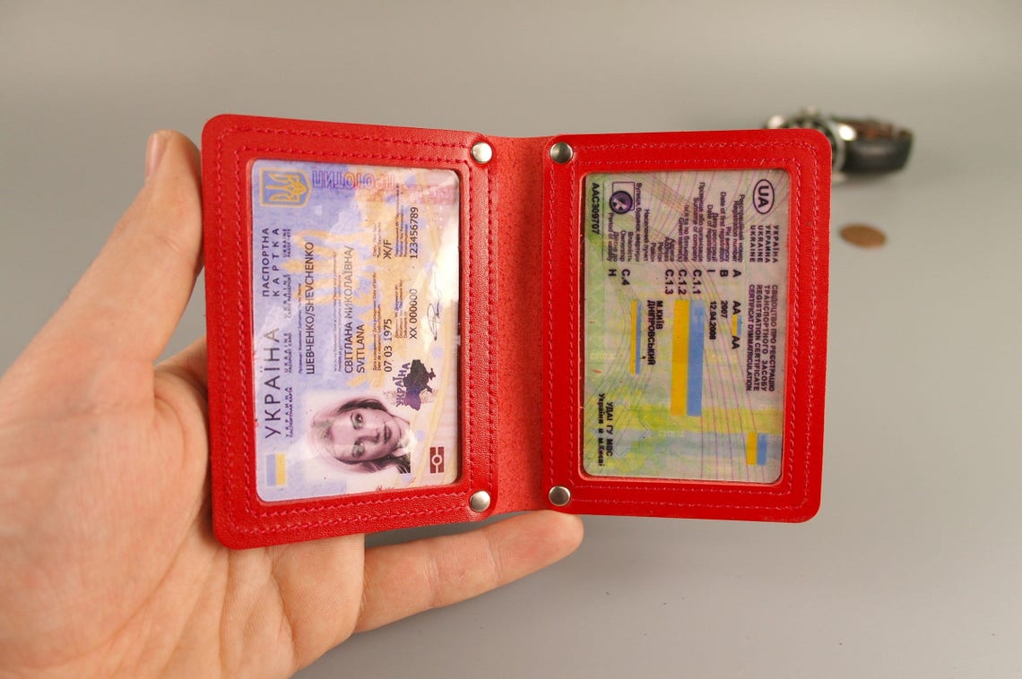 ID wallet PERSONALIZED card wallet Minimalist leather Etsy