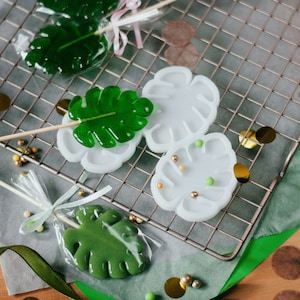 Silicone mold &quot;Leaf 01&quot; lollipop mold chocolate mold