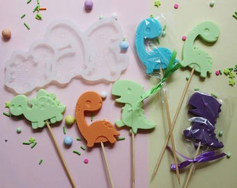Dinosaurier Silikonform, Lollipop & Schokoladenform(5cm-6cm)