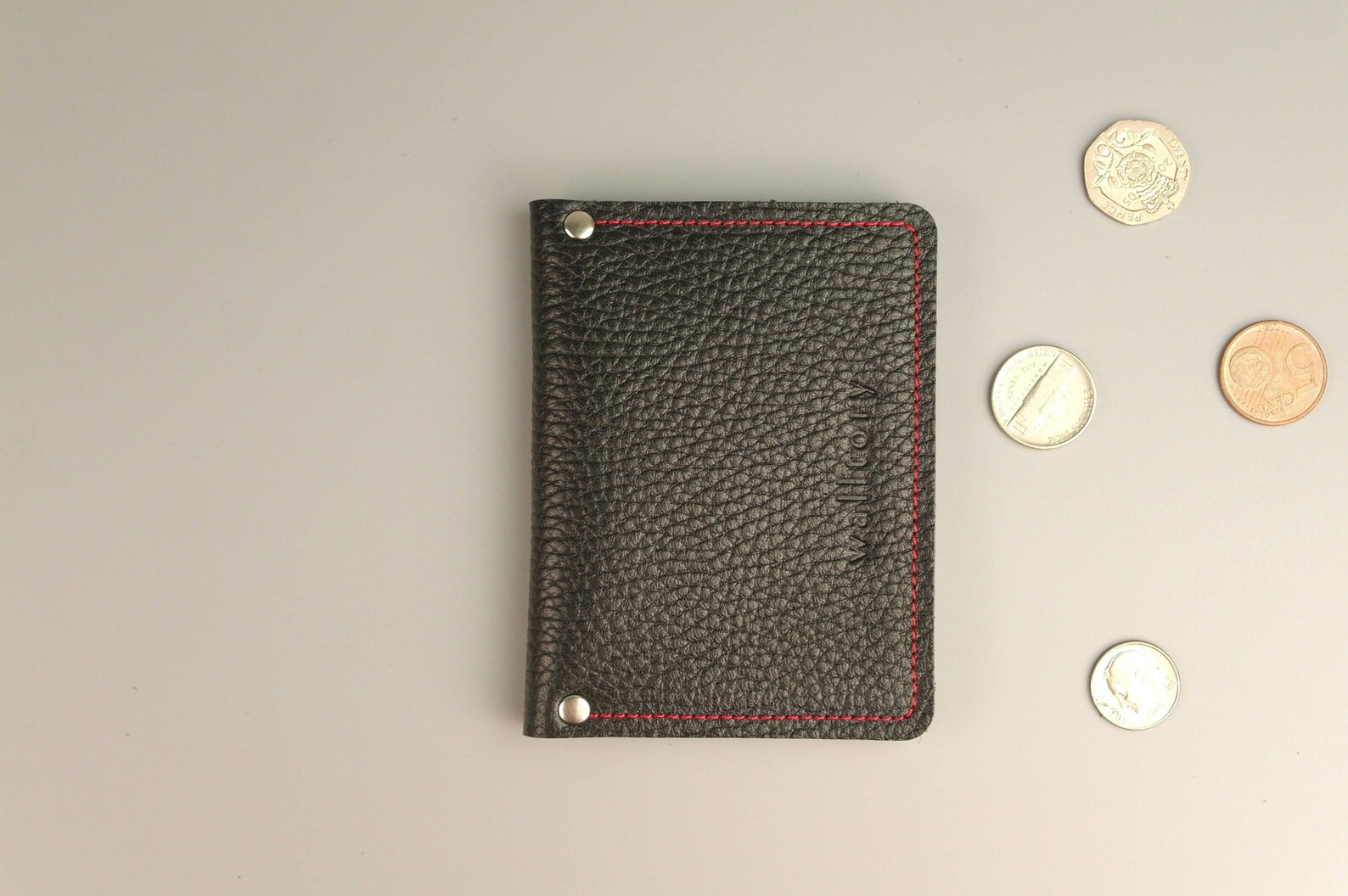 ID Wallet PERSONALIZED Card Wallet Minimalist Leather Etsy