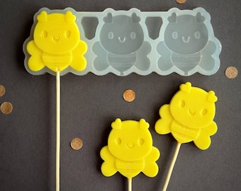 Bee Mold Silicone Candy Mould Chocolate Hexagon Form Bee Party Favors (5*5сm)
