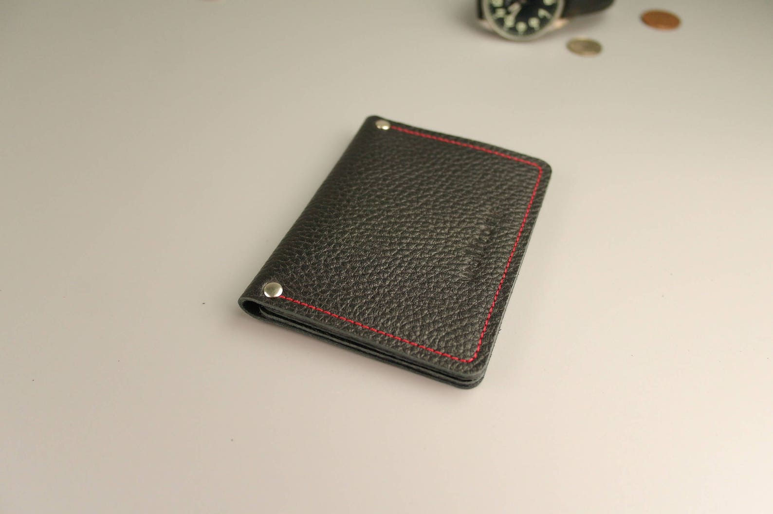 ID wallet PERSONALIZED card wallet Minimalist leather Etsy