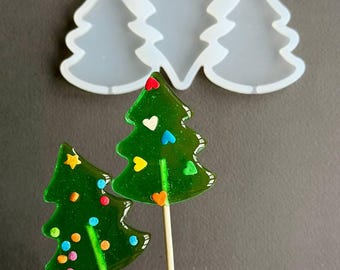 LC Merry Christmas Tree Stampo In Silicone Per Torta, Cioccolato E Fondant – Forma Albero Di Natale 8,3x8,3cm - 2