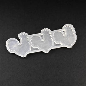 Rooster Lollipop Mold, Chicken Candy Chocolate Silicone Forms, Baking Party Favors (5.5 cm)