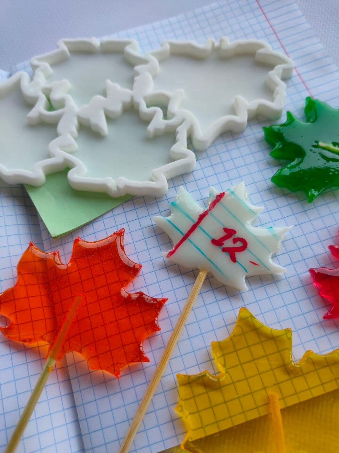 Silicone Mold maple Leaf 01 Lollipop Mold School Chocolate Mold Etsy