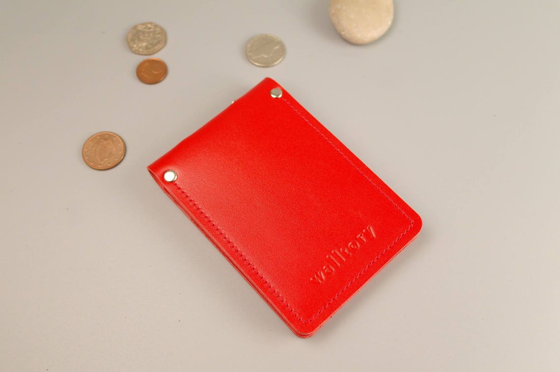 ID wallet PERSONALIZED card wallet Minimalist leather Etsy