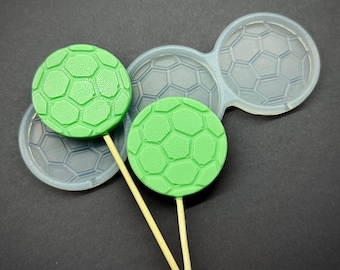 Soccer Ball Silicone Mold – Candy, Chocolate, Lollipop (1.96in)