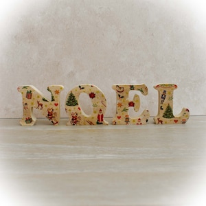 Letras de Noel para decoración navideña