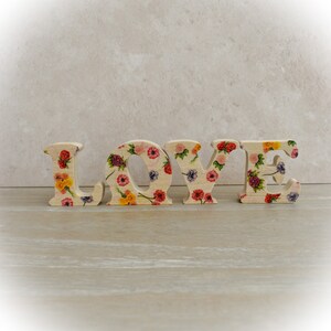 Floral Love Word Ornament