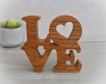 Wooden Love Sign Ornament