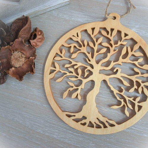 Hand Carved Tree of Life Wooden Sculpture Wall Art Panel Etsy UK