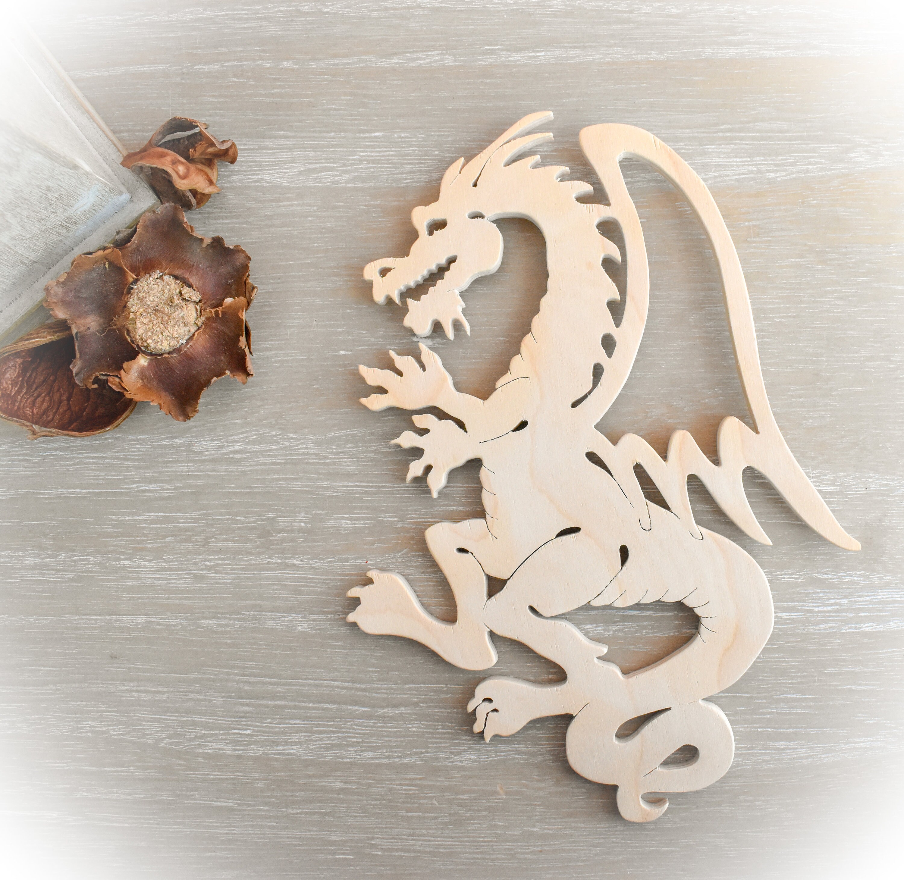 Dragon Déco en Bois, fait main en chantournage par A2LDecoBois sur L'Air du Bois