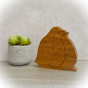 Wooden Penguin Family ornament, set of three image 5