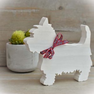 Wooden Westie Dog Ornament – Handmade Wooden Décor