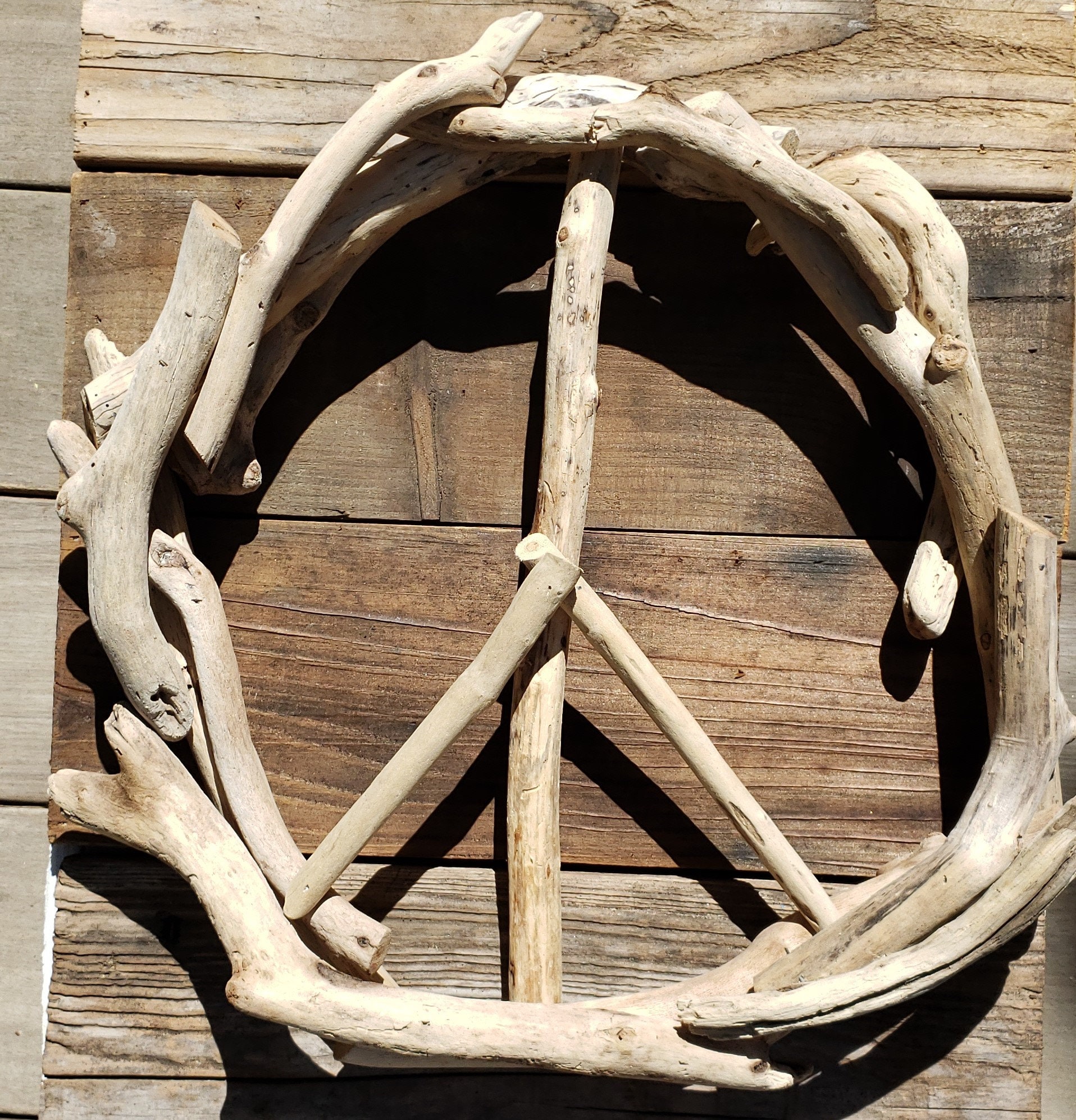 Driftwood Peace Sign - Etsy