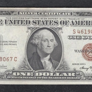 1935 One Dollar Hawaii Silver Certificate Currency Note Money George Washington