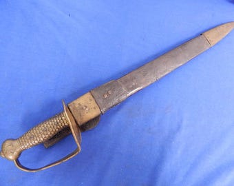 Espada de alfanje naval estadounidense de 1842 con vaina