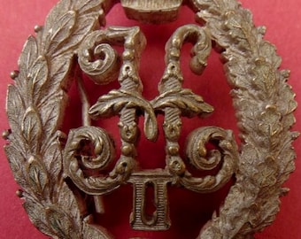 Pre-Russische Revolutionaire Oorlogsperiode 1890-1910 Keizerlijke Russische keizer Nicolaas II-insigne