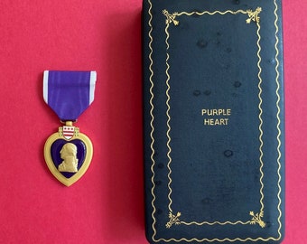 Amerikaanse Purple Heart-medaille met WO II-hoesje uit WO II