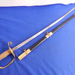 WWI WW1 US Navy Officers Sword with Scabbard