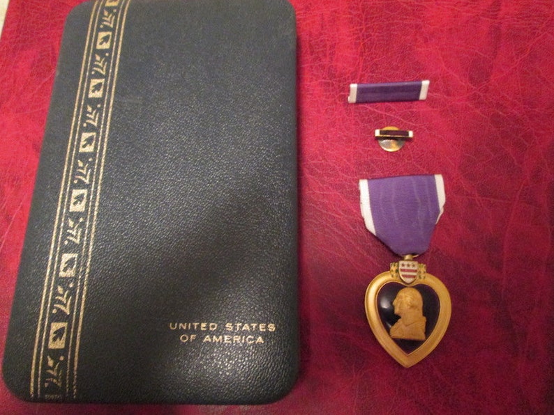 Vintage Vietnam War Era Purple Heart Medal With Case Etsy