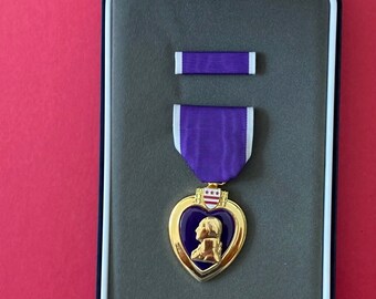 US Purple Heart Anodized Medal with Case