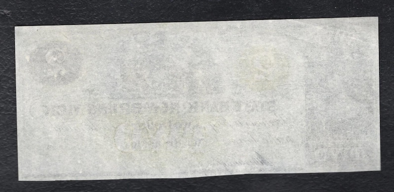 1800s Two Dollar New Jersey Bank Note Bill Antique Currency Money image 2