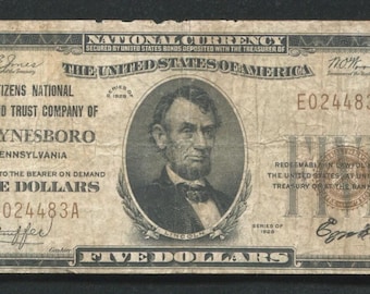 1874 年アンティーク 25 セント紙幣、アメリカ合衆国分数通貨、25