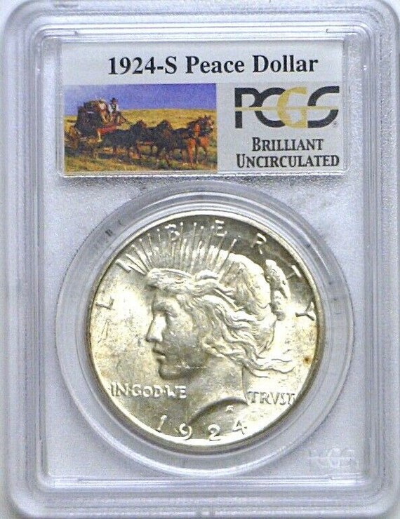 1924 Peace Silver Dollar Brilliant Uncirculated BU