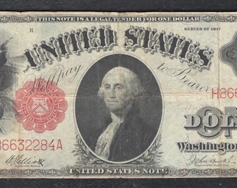 Billete de un dólar estadounidense de 1917 con George Washington