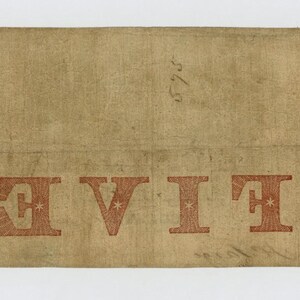 1850s 5 Dollar Georgia Bank Note Money Antique Currency image 2